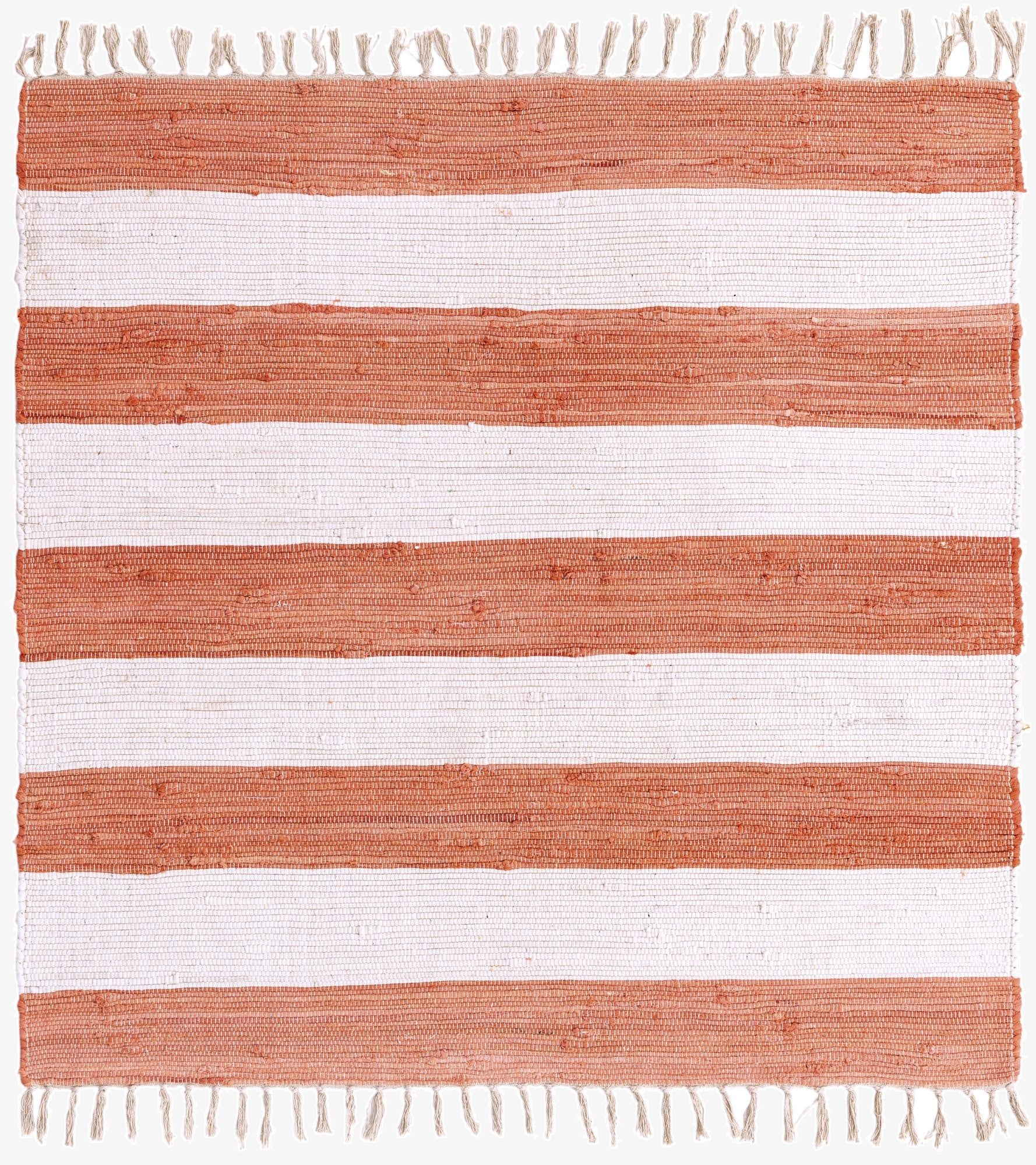  5' 1 x 5' 1  Hand Woven Chindi Rag Square Rug