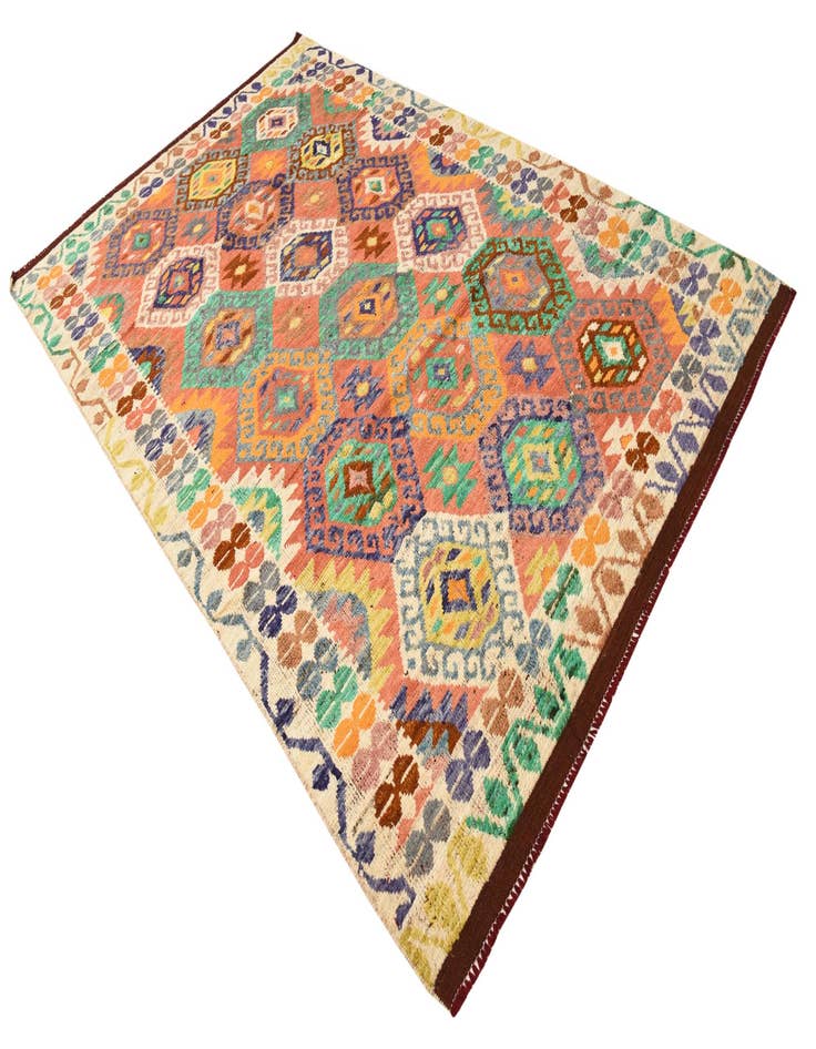 Detail image of  6' 7 x 10' 2  Hand Knotted Darya Wool Rug