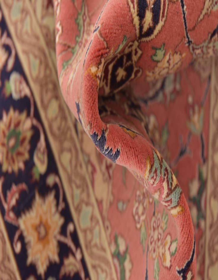 Detail image of  3' 5 x 5'  Hand Knotted Isfahan Persian Rug