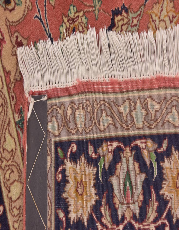 Detail image of  3' 5 x 5'  Hand Knotted Isfahan Persian Rug