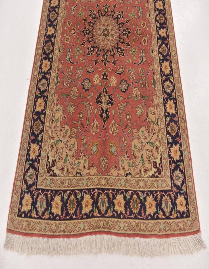 Detail image of  3' 5 x 5'  Hand Knotted Isfahan Persian Rug