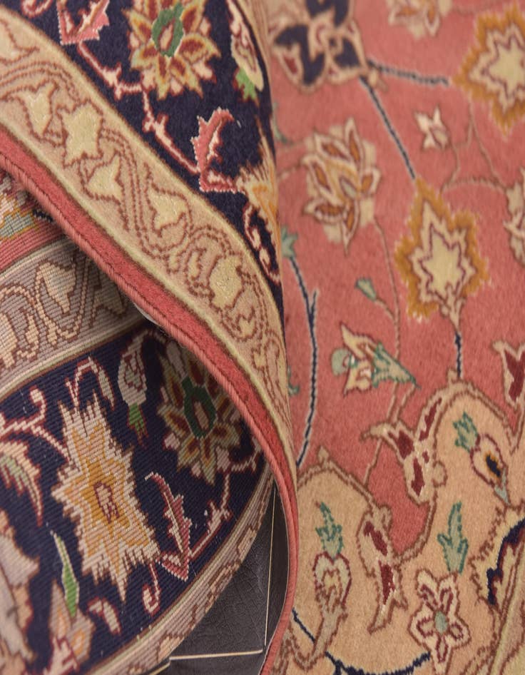Detail image of  3' 5 x 5'  Hand Knotted Isfahan Persian Rug