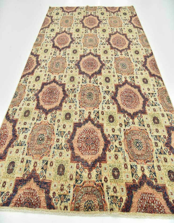 Detail image of  8' x 10' 3  Hand Knotted Mamluk Ziegler Rug