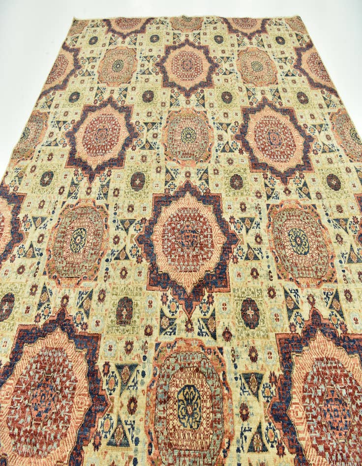 Detail image of  8' x 10' 3  Hand Knotted Mamluk Ziegler Rug