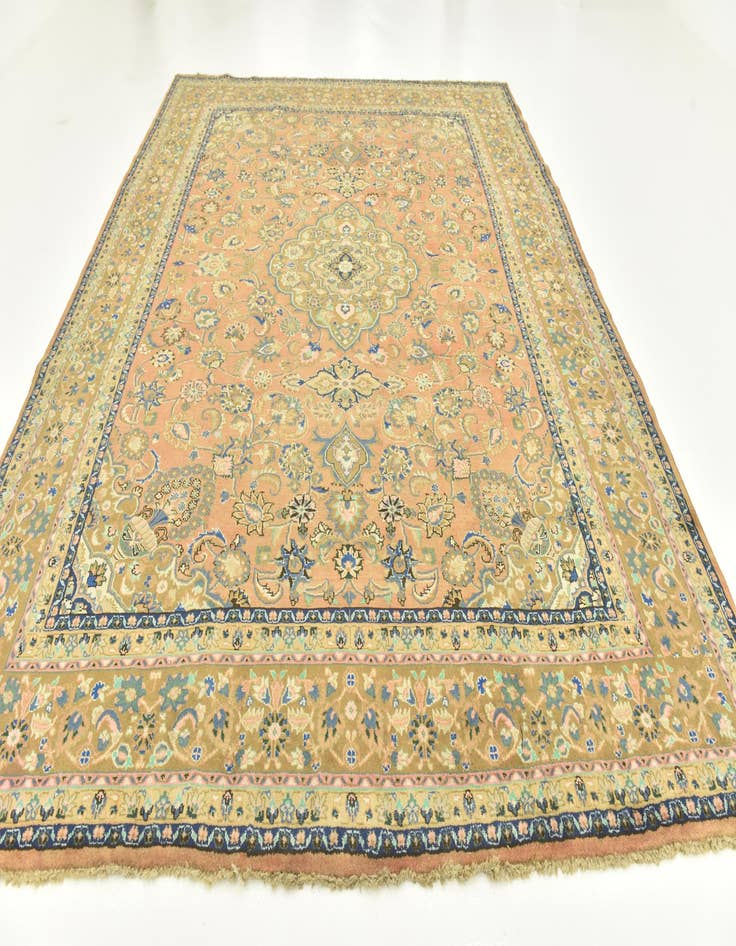 Detail image of 9' 10 x 12' 10 Hand Knotted Mashad Persian Wool Rug