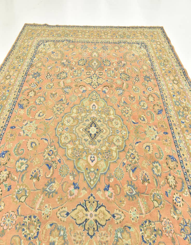 Detail image of 9' 10 x 12' 10 Hand Knotted Mashad Persian Wool Rug