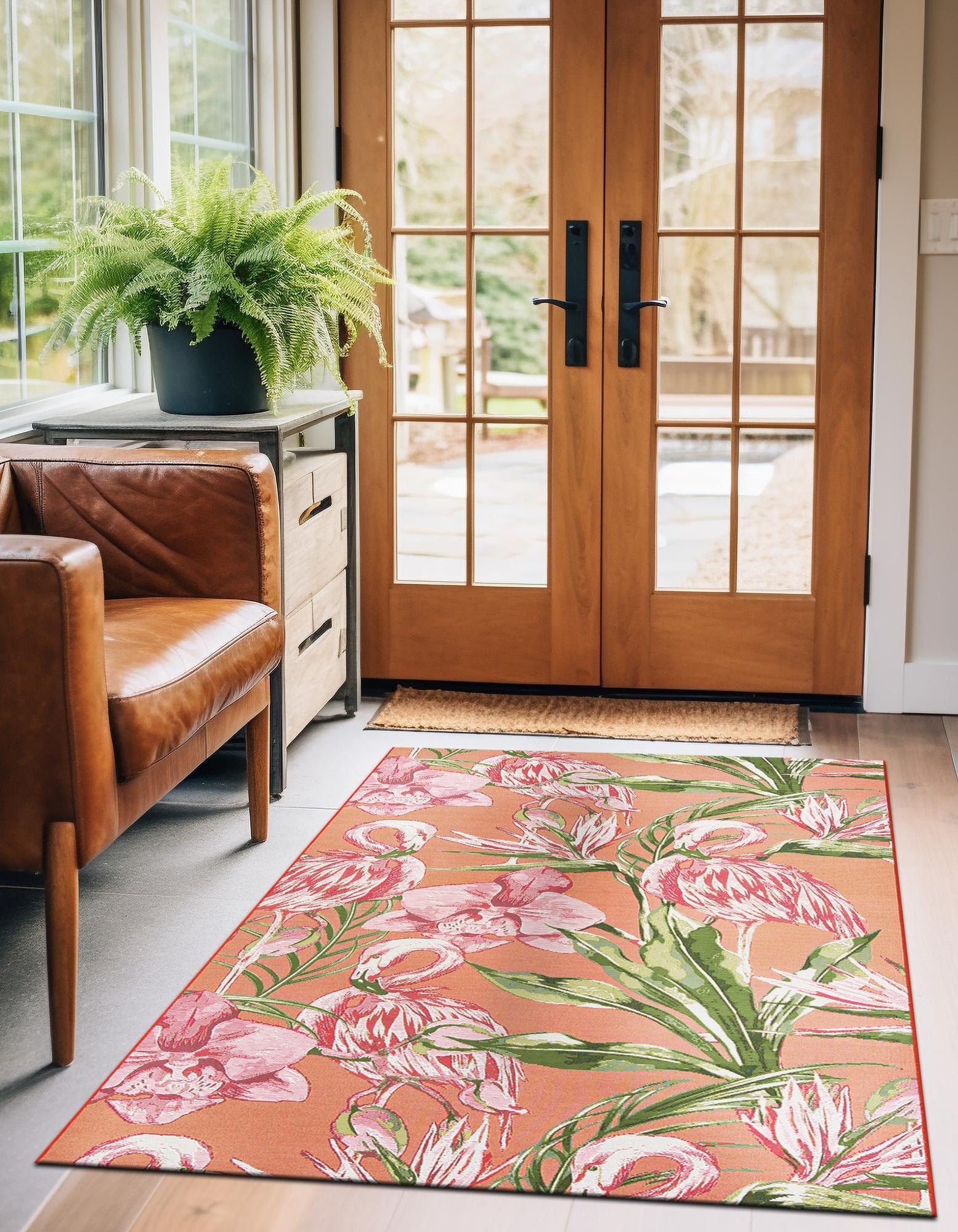 Coral 9' x 12' Botanical Indoor / Outdoor Rug | Rugs.com