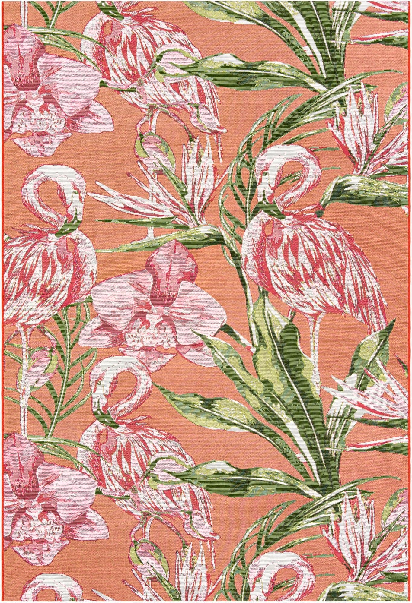  5' x 8'  Washable Botanical Indoor / Outdoor Rug