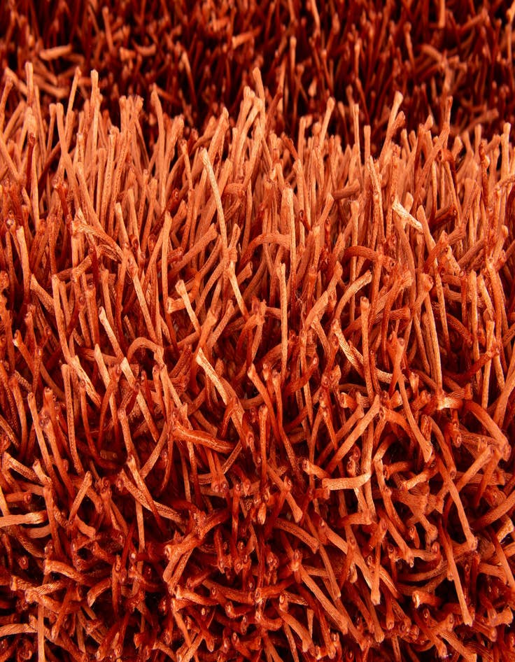 Detail image of 5' x 6' 6 Hand Knotted Solid Shag Rug