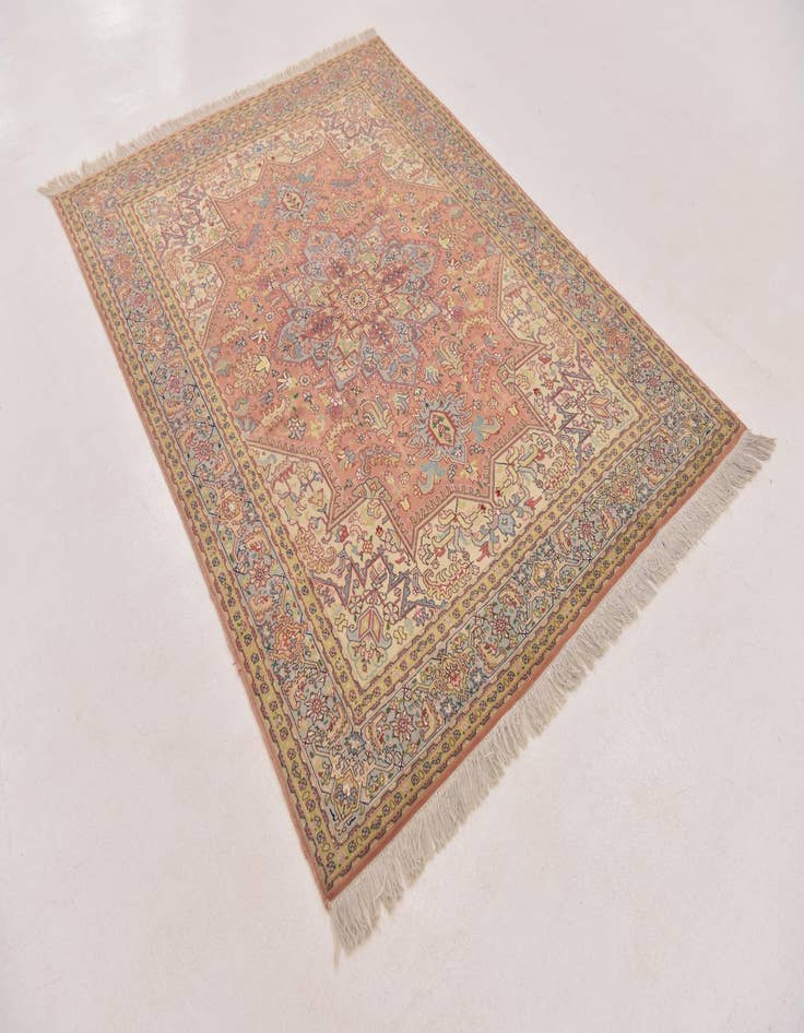 Detail image of  4' 10 x 6' 8  Hand Knotted Tabriz Persian Rug