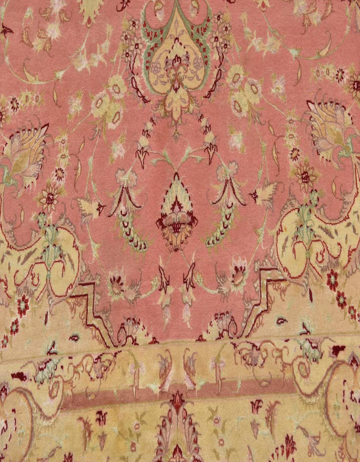 Detail image of  6' 8 x 10' 2  Hand Knotted Tabriz Persian Rug