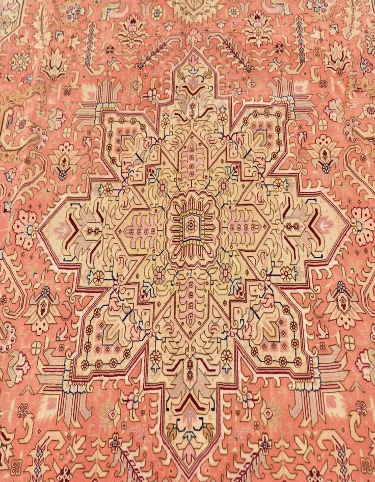 Detail image of  6' 6 x 10' 4  Hand Knotted Tabriz Persian Rug