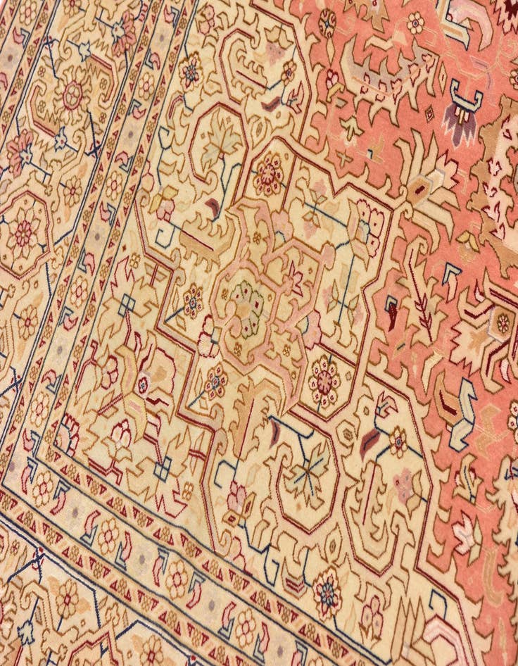 Detail image of  6' 6 x 10' 4  Hand Knotted Tabriz Persian Rug