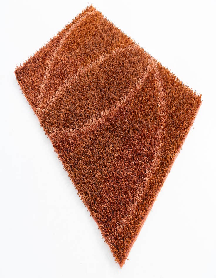 Detail image of  4' 2 x 5' 9  Hand Knotted Two-Tone Shag Rug