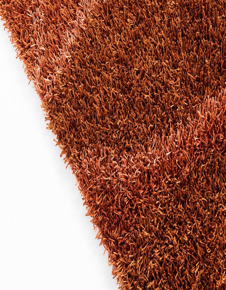 Detail image of  4' 2 x 5' 9  Hand Knotted Two-Tone Shag Rug