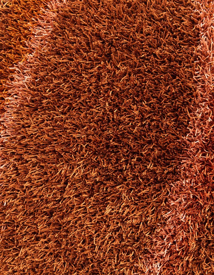 Detail image of  4' 2 x 5' 9  Hand Knotted Two-Tone Shag Rug