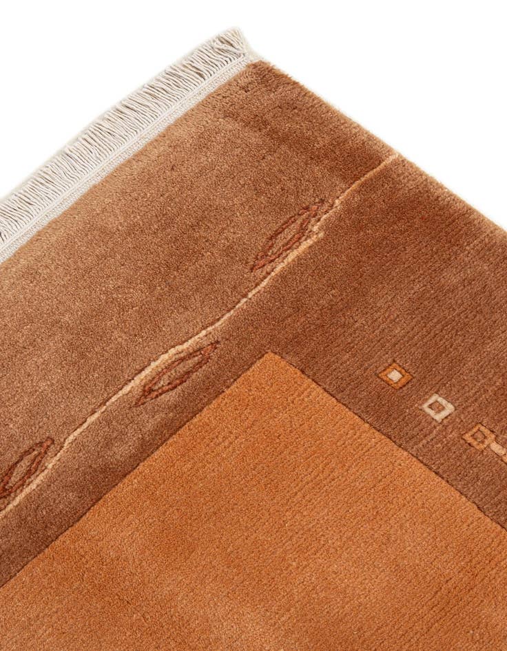 Detail image of  6' 8 x 6' 8  Hand Knotted Nepal Wool Square Rug