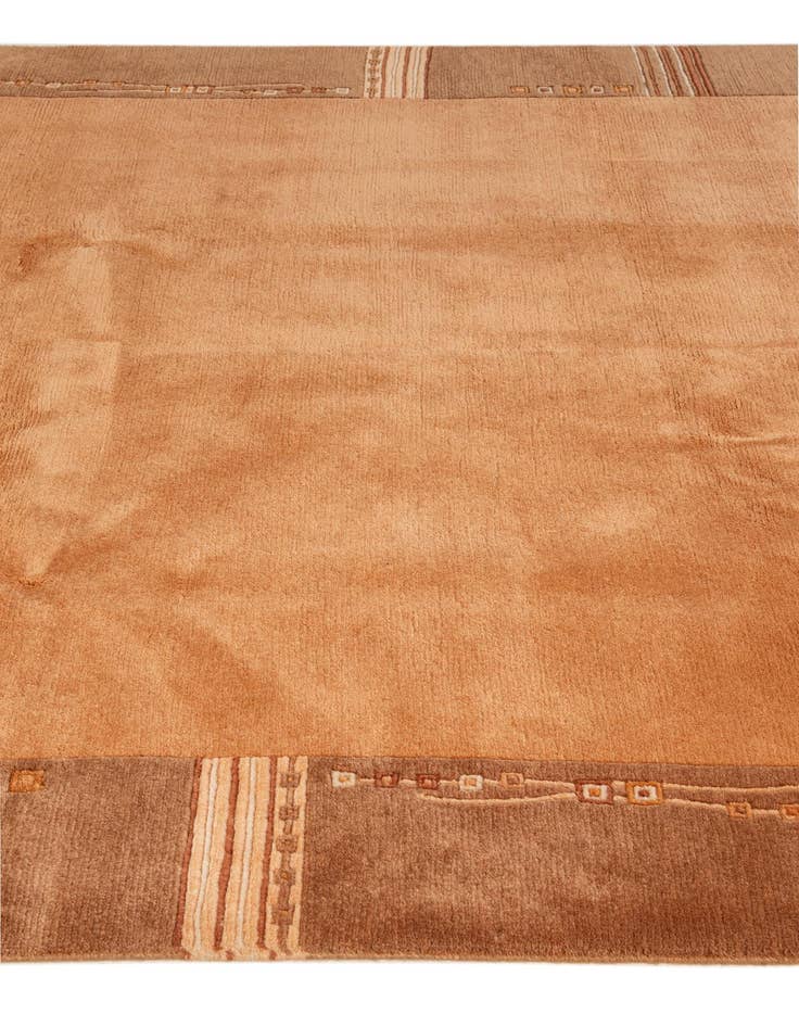 Detail image of  6' 8 x 6' 8  Hand Knotted Nepal Wool Square Rug