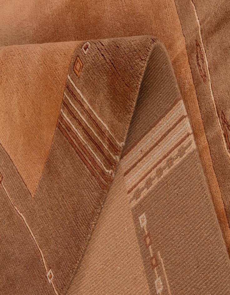 Detail image of  6' 8 x 6' 8  Hand Knotted Nepal Wool Square Rug