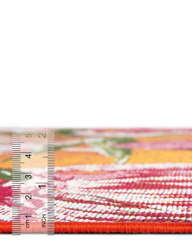 Detail image of  7' 10 x 7' 10  Washable Botanical Indoor / Outdoor Square Rug