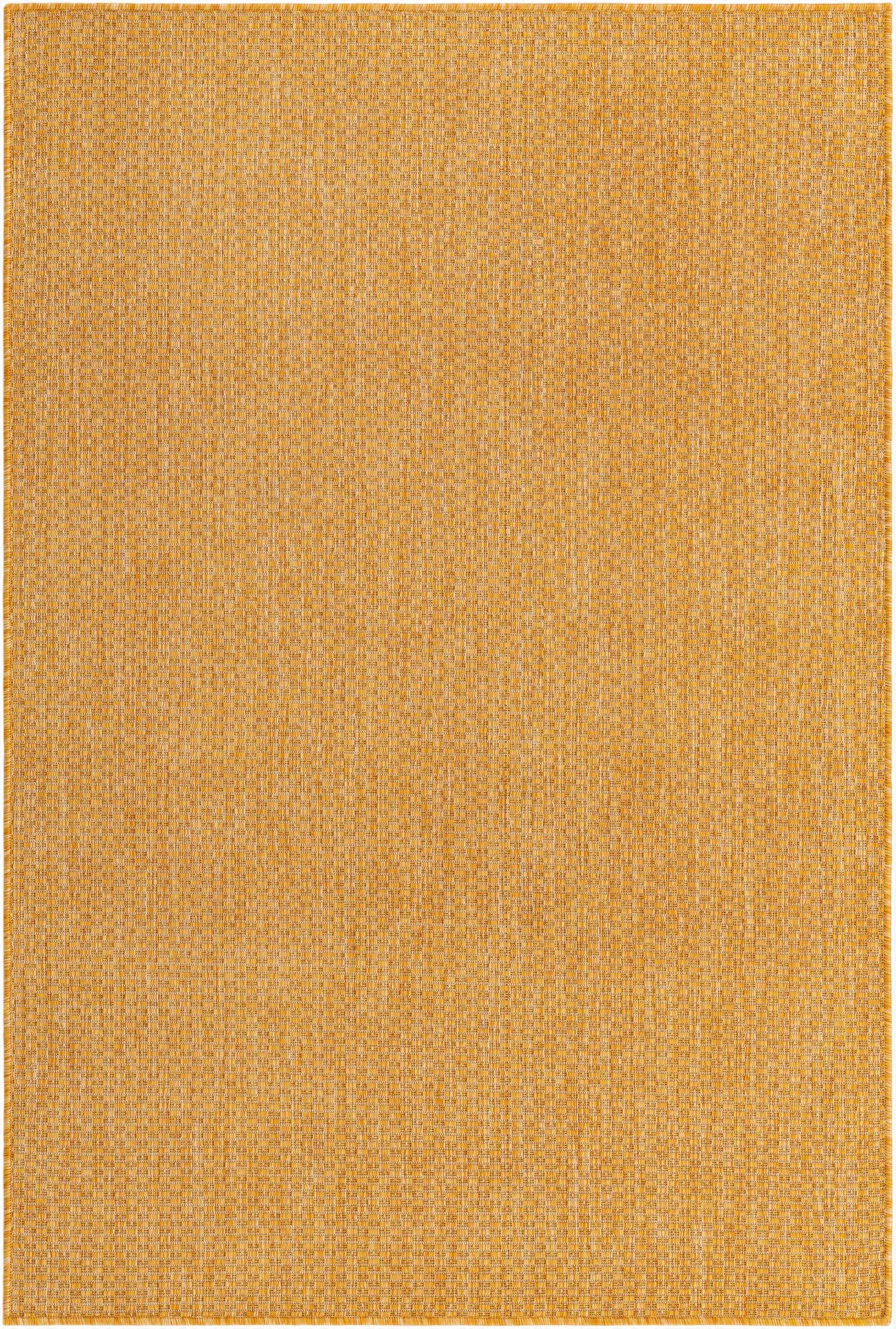  4' x 6'  Washable Solid Indoor / Outdoor Rug