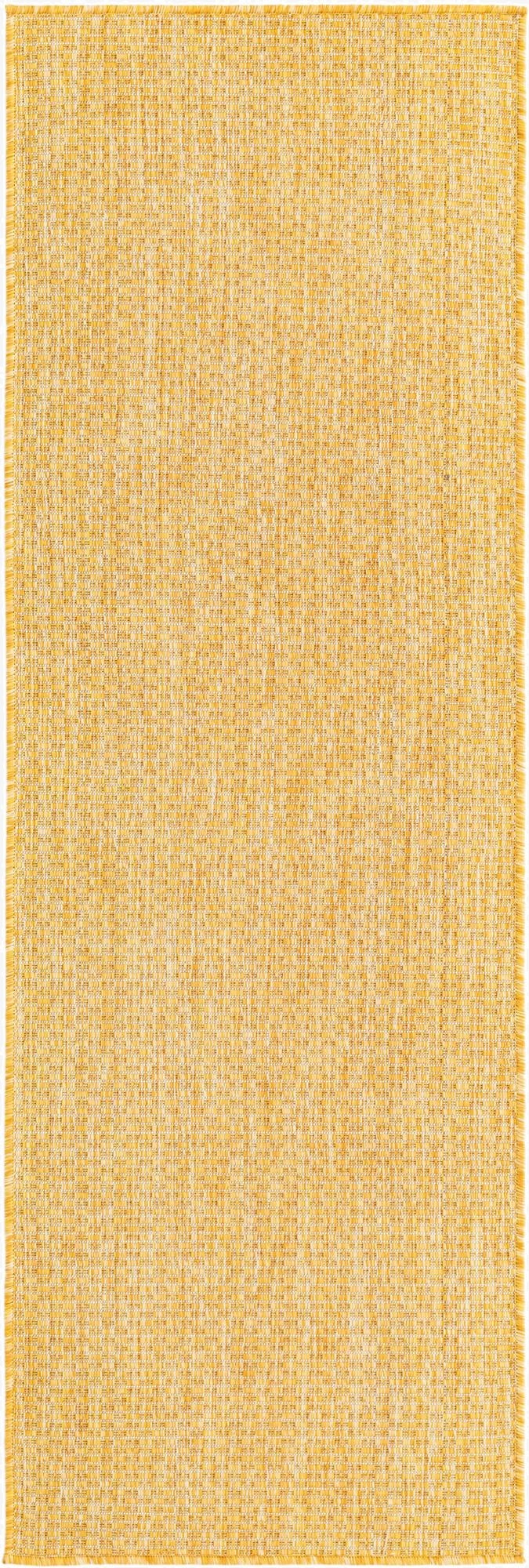  2' x 6'  Washable Solid Indoor / Outdoor Runner Rug