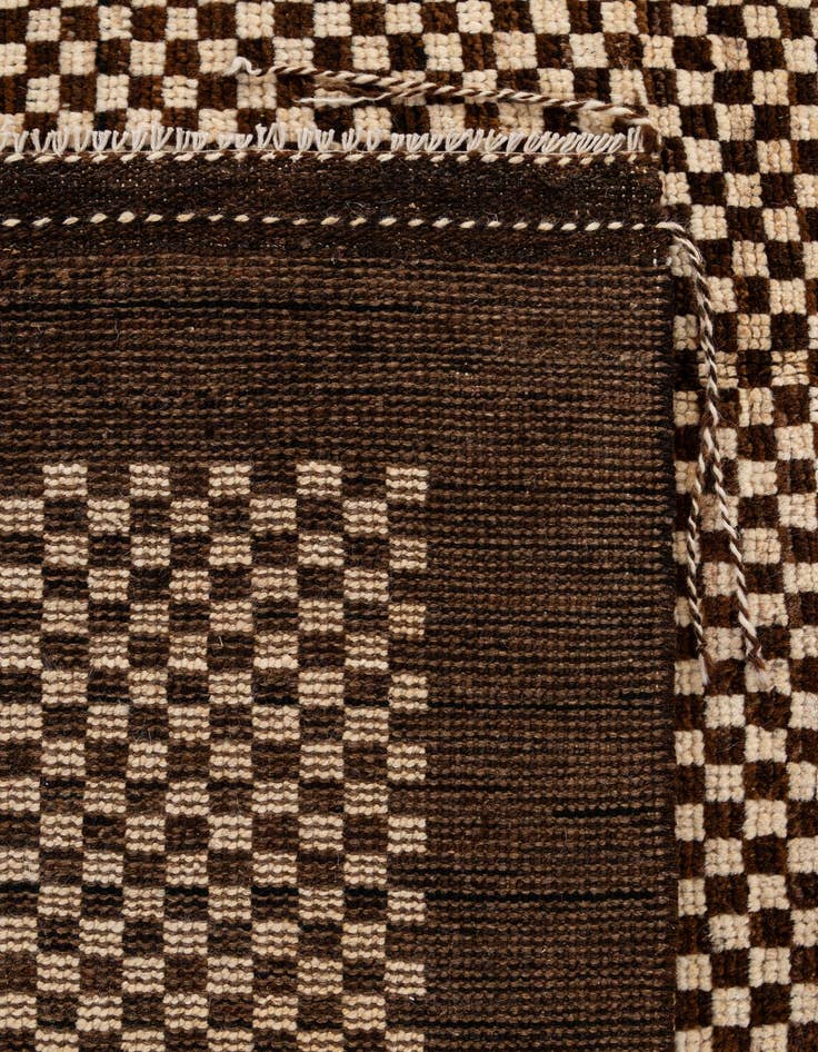 Detail image of  4' 10 x 6' 8  Hand Knotted Moroccan Wool Rug