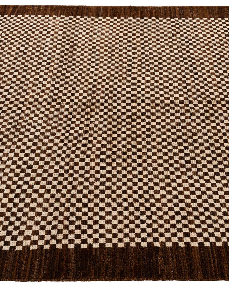 Detail image of  4' 10 x 6' 8  Hand Knotted Moroccan Wool Rug