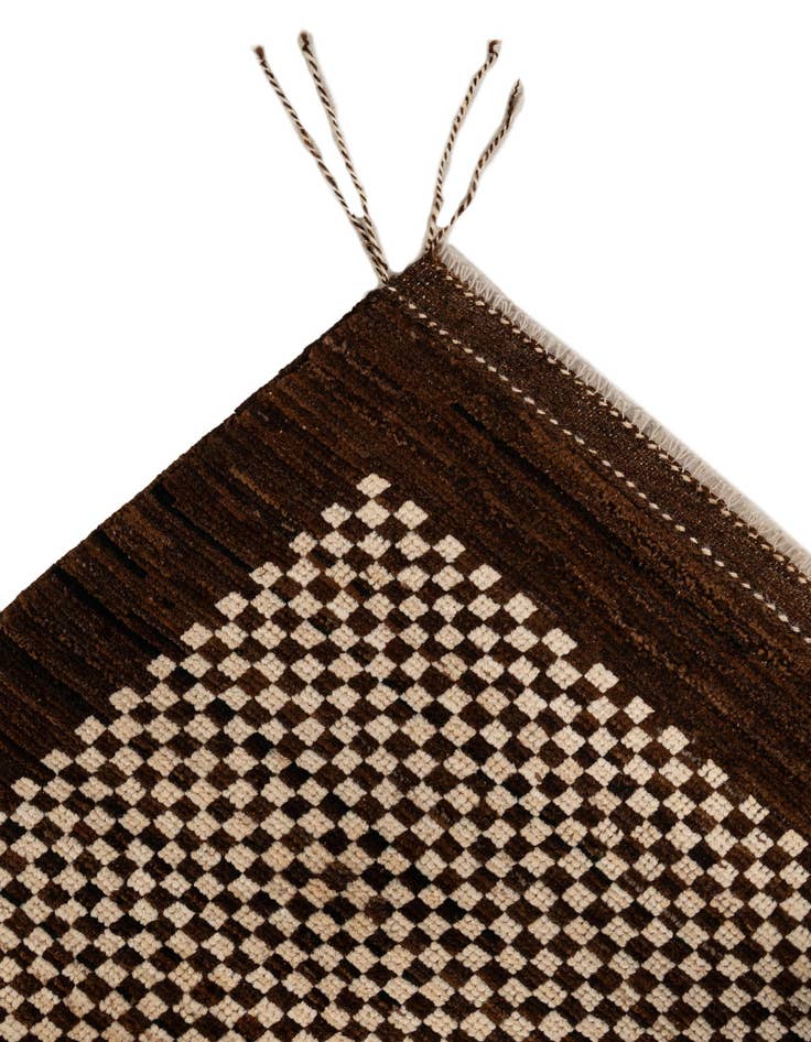 Detail image of  4' 10 x 6' 8  Hand Knotted Moroccan Wool Rug