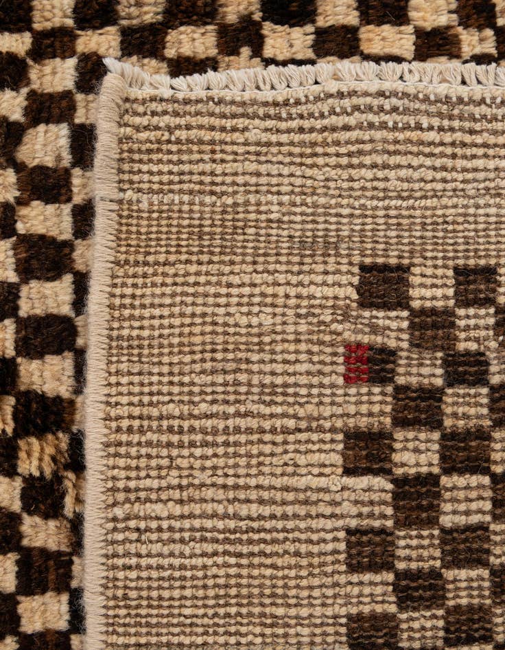 Detail image of  4' 11 x 6' 4  Hand Knotted Moroccan Wool Rug