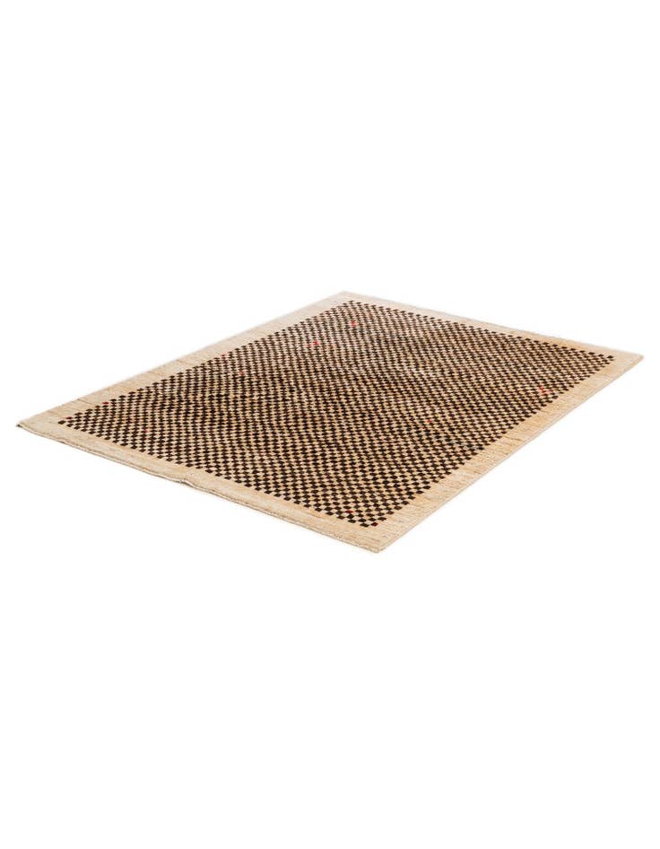 Detail image of  4' 11 x 6' 4  Hand Knotted Moroccan Wool Rug