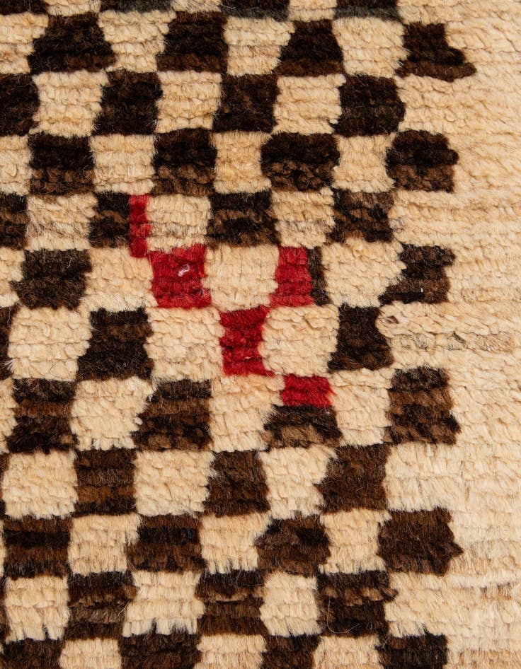 Detail image of  4' 11 x 6' 4  Hand Knotted Moroccan Wool Rug