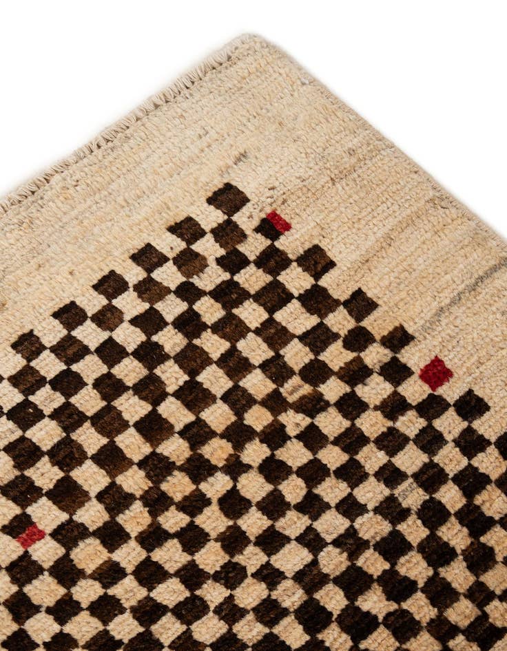 Detail image of  4' 11 x 6' 4  Hand Knotted Moroccan Wool Rug