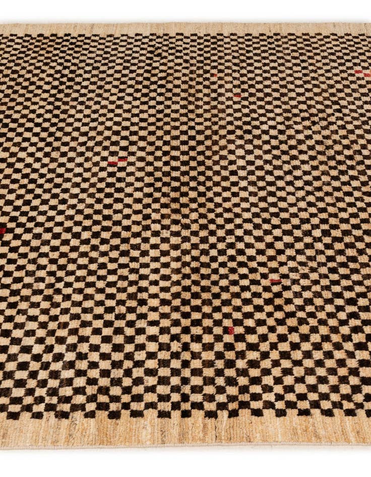 Detail image of  5' 8 x 8'  Hand Knotted Moroccan Wool Rug