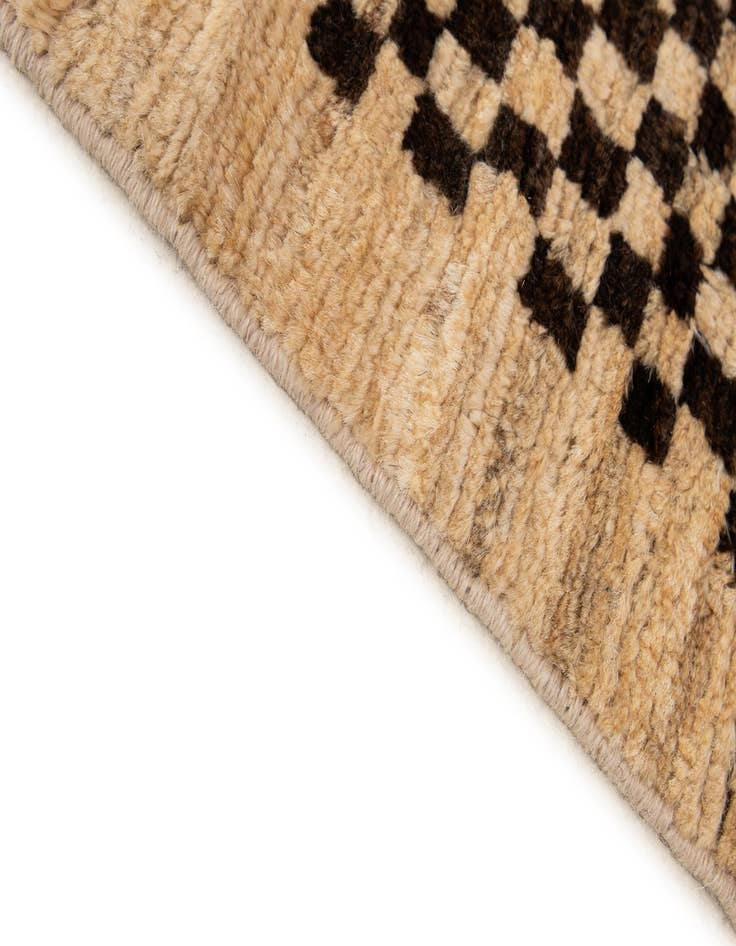 Detail image of  5' 8 x 8'  Hand Knotted Moroccan Wool Rug