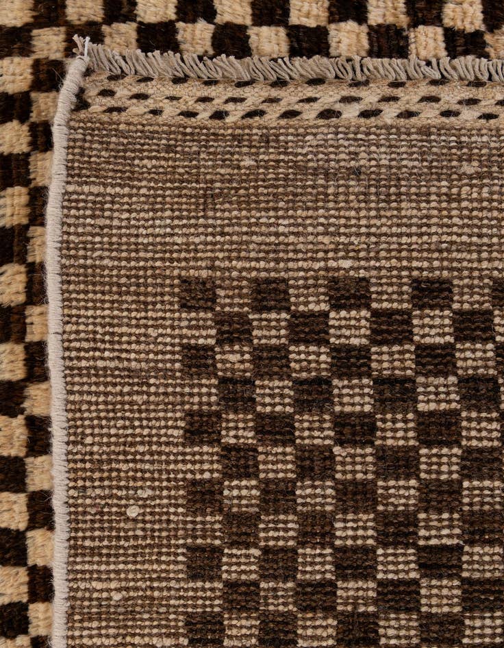 Detail image of  5' 8 x 8'  Hand Knotted Moroccan Wool Rug