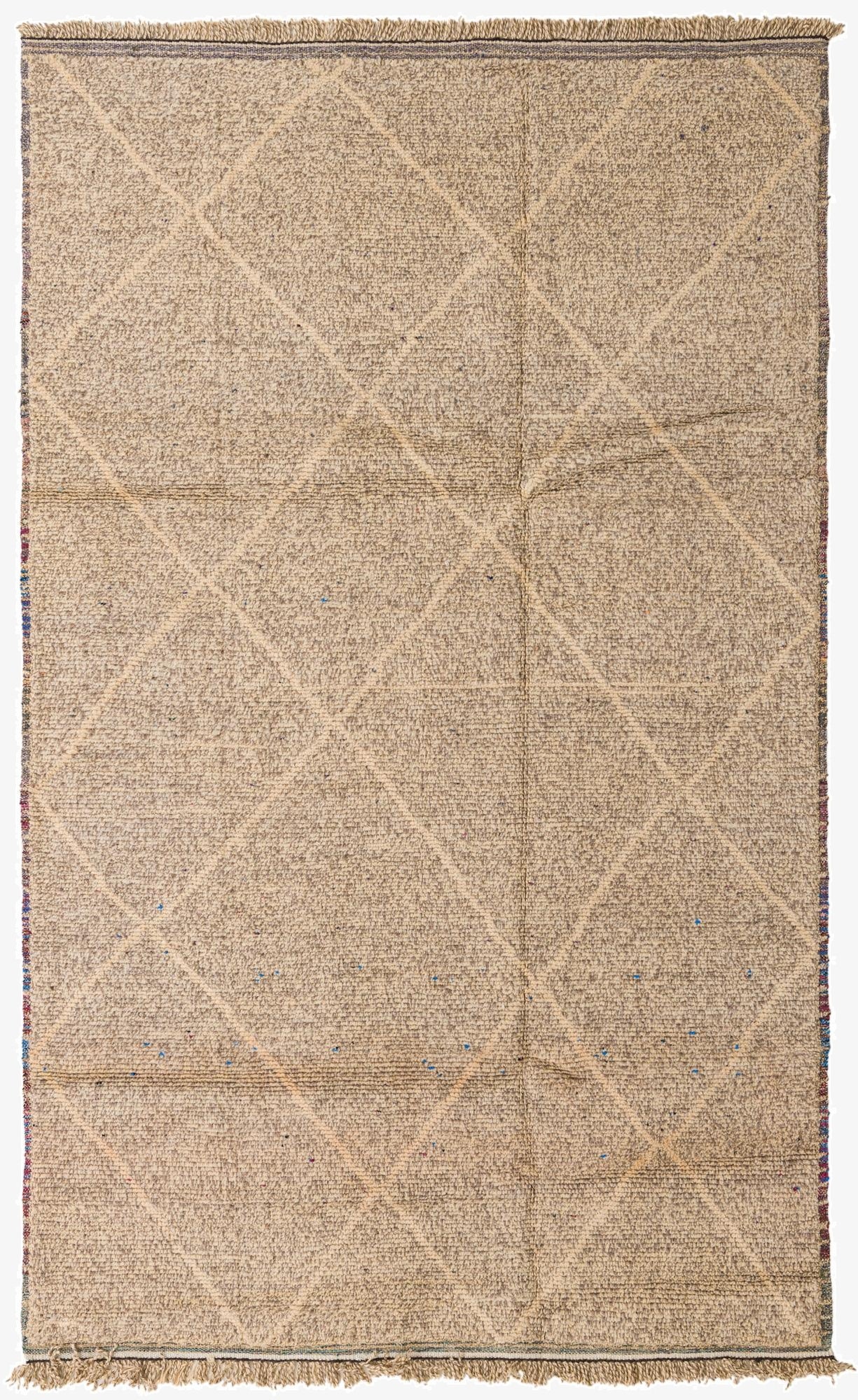  5' 9 x 9' 4  Hand Knotted Moroccan Wool Rug
