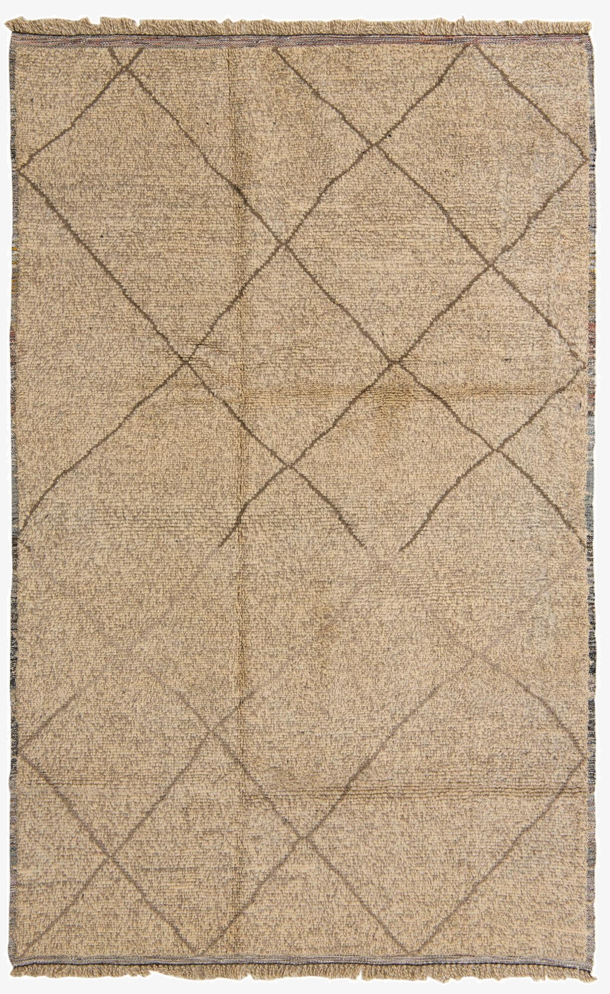  6' 2 x 9' 8  Hand Knotted Moroccan Wool Rug