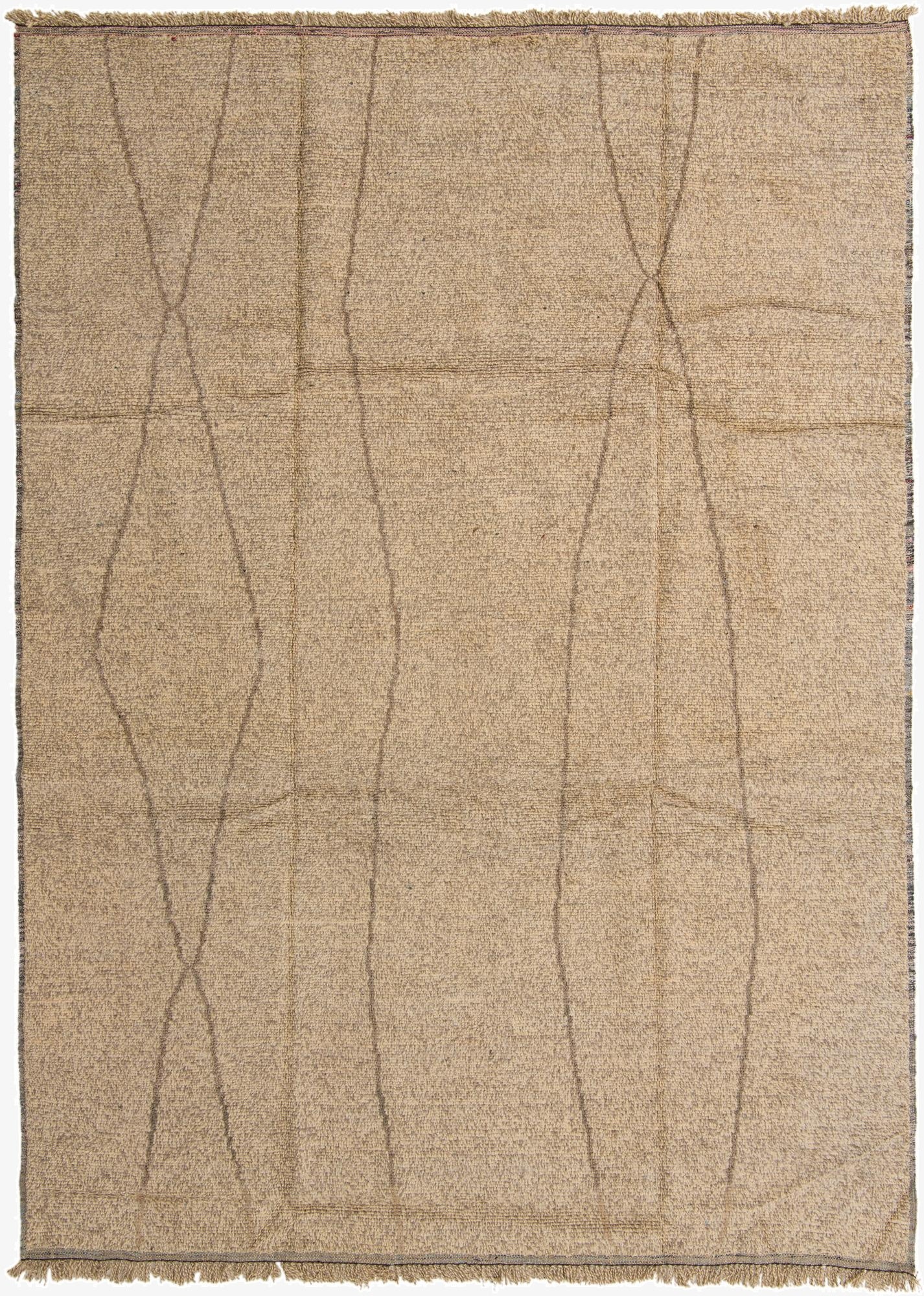  9' x 12' 7  Hand Knotted Moroccan Wool Rug