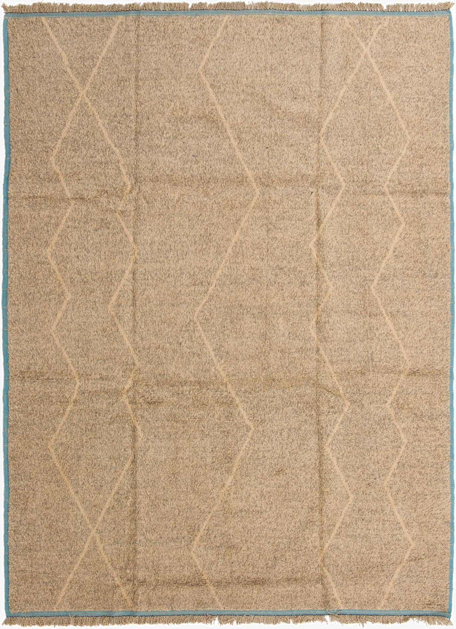  9' 2 x 12' 6  Hand Knotted Moroccan Wool Rug