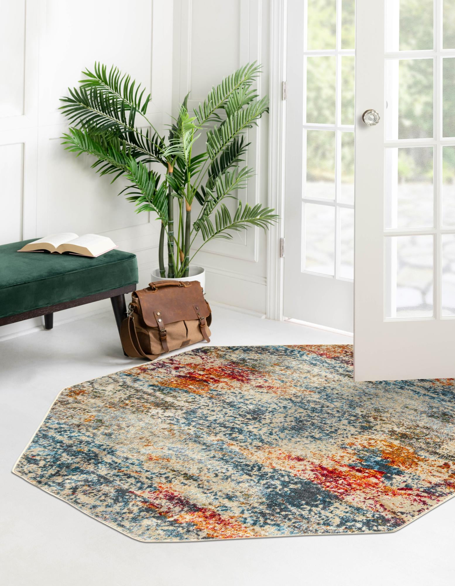 Cream 8' 2 x 8' 2 Santiago Octagon Rug | Rugs.com