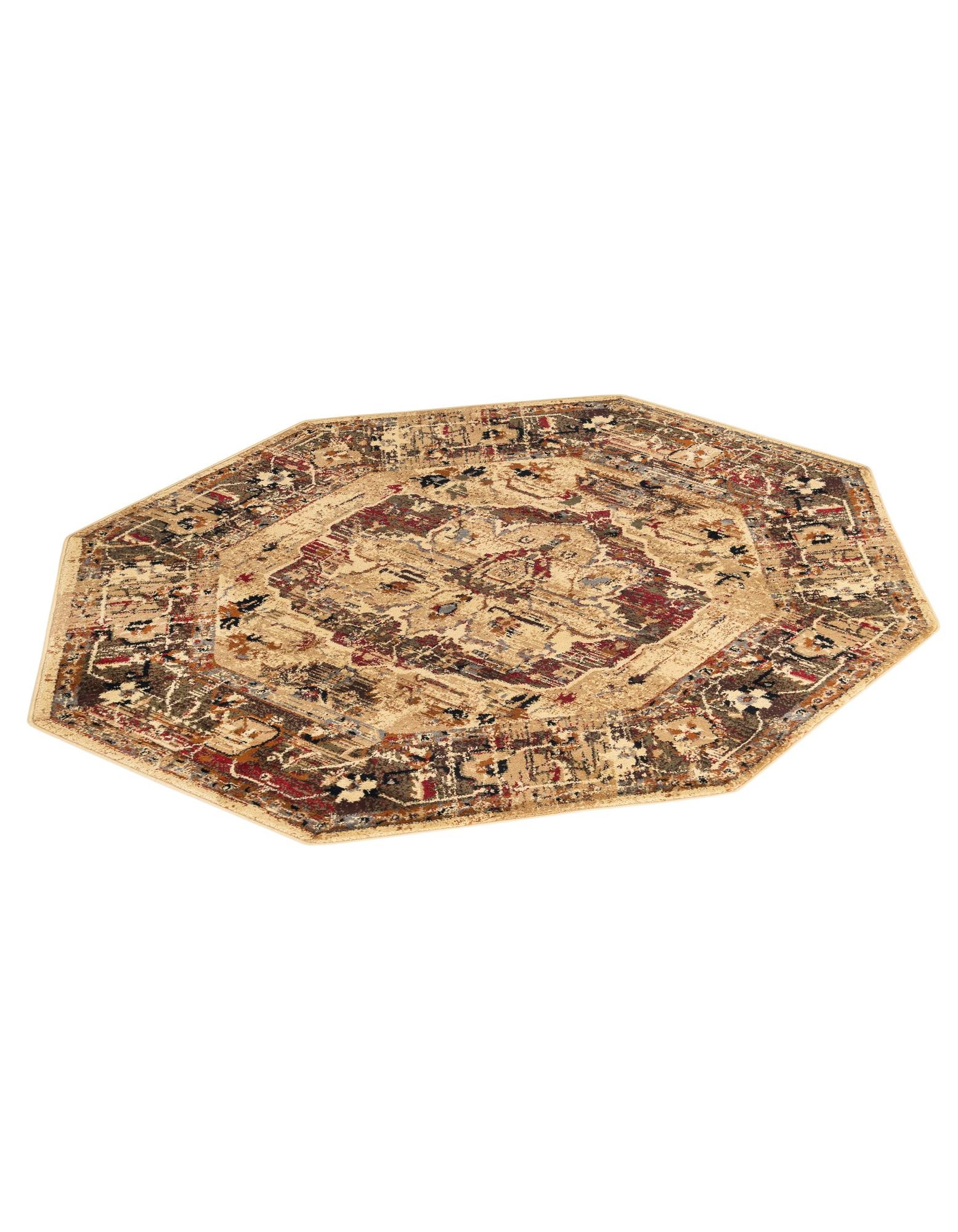 Cream 5' 3 x 5' 3 Saturn Octagon Rug | Rugs.com