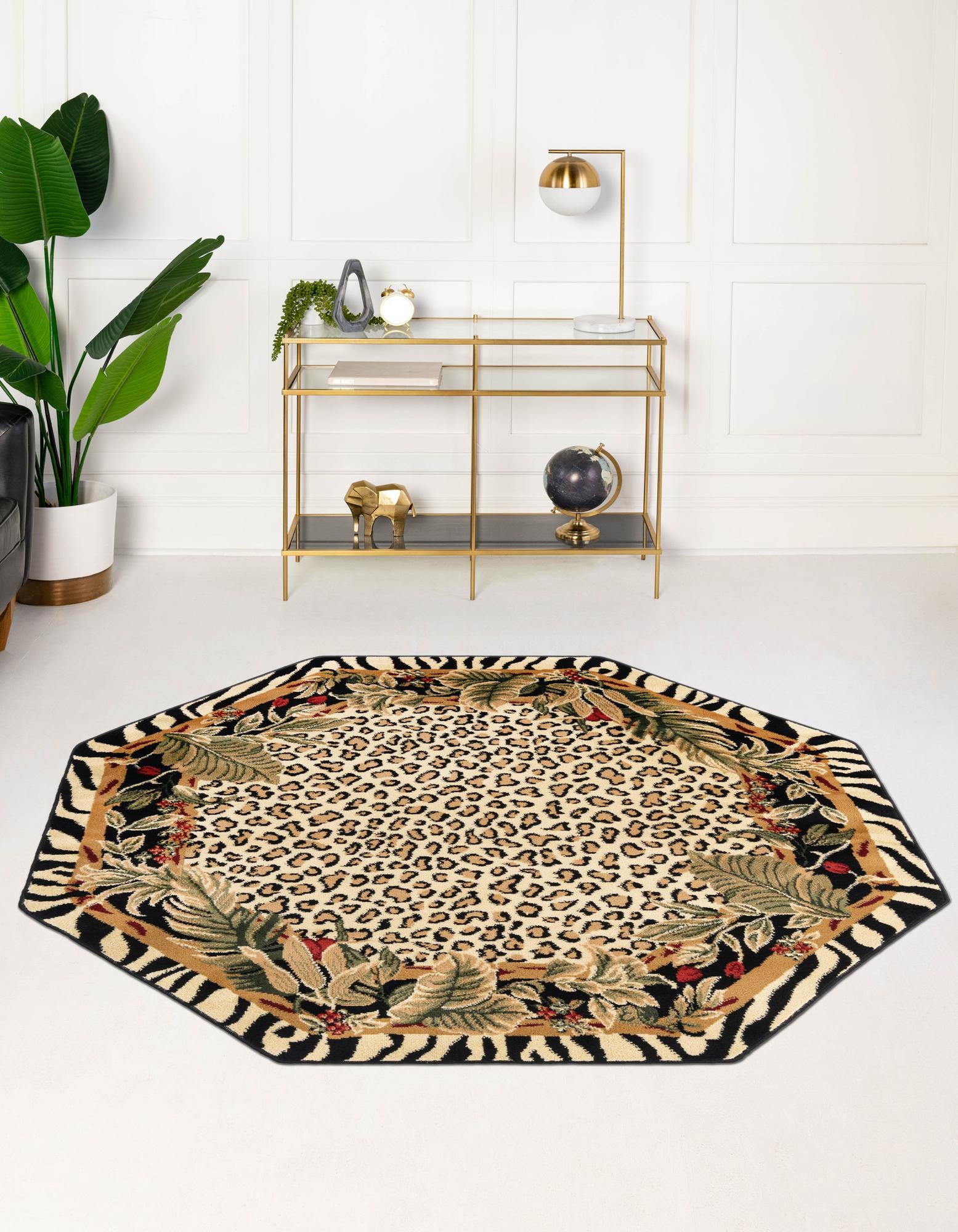 Cream 7' 10 x 7' 10 Savannah Octagon Rug | Rugs.com