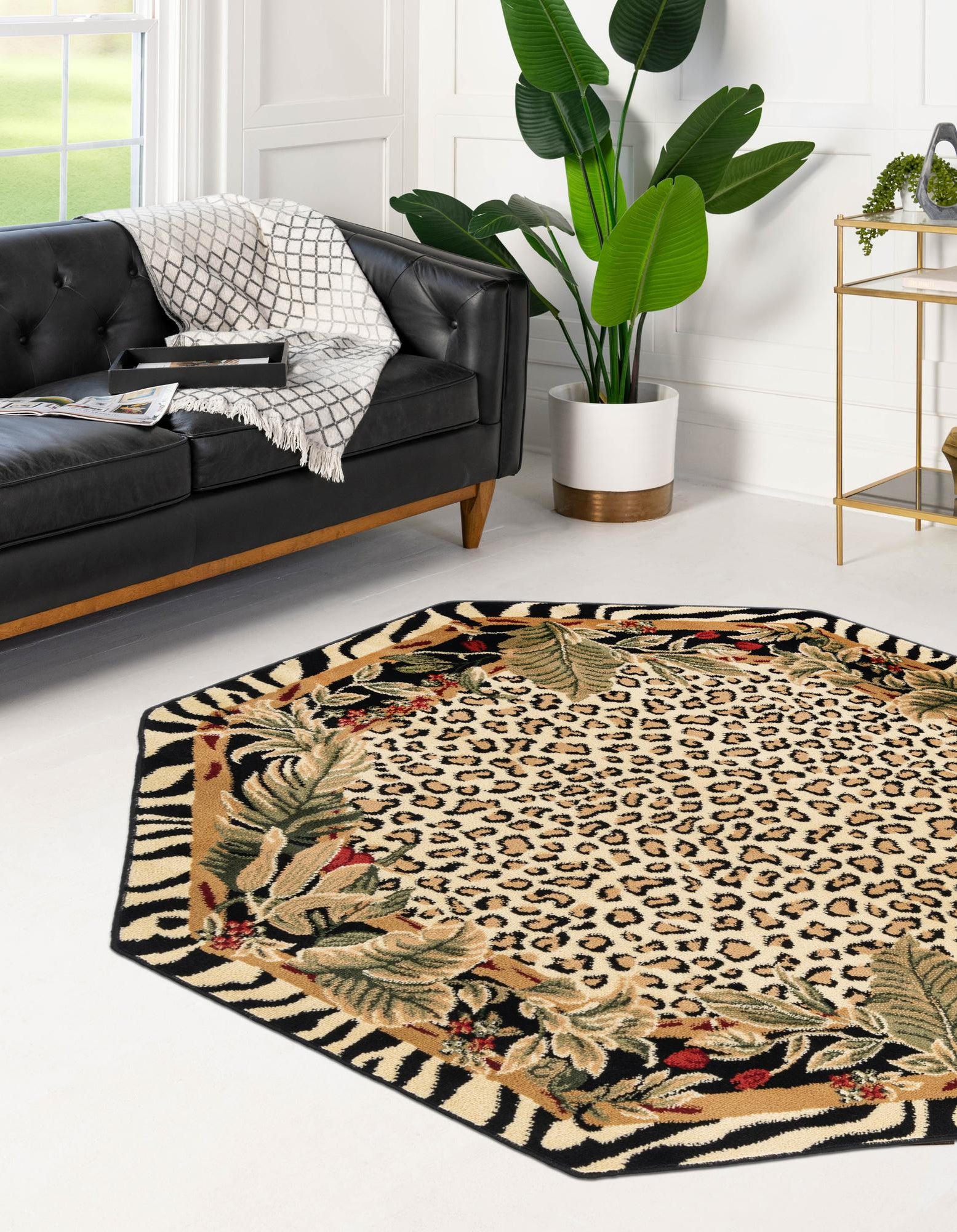Cream 7' 10 x 7' 10 Savannah Octagon Rug | Rugs.com