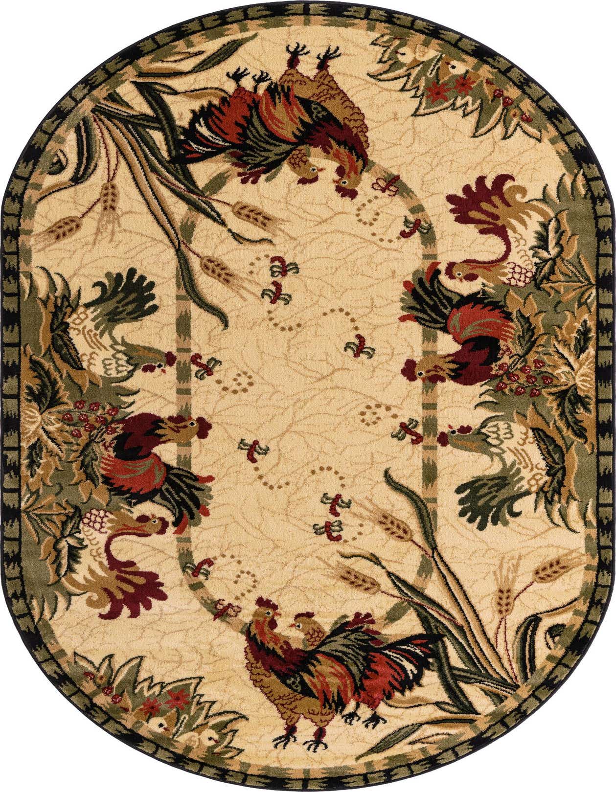 Primary image  3' x 5' 3 Pastoral Oval Rug