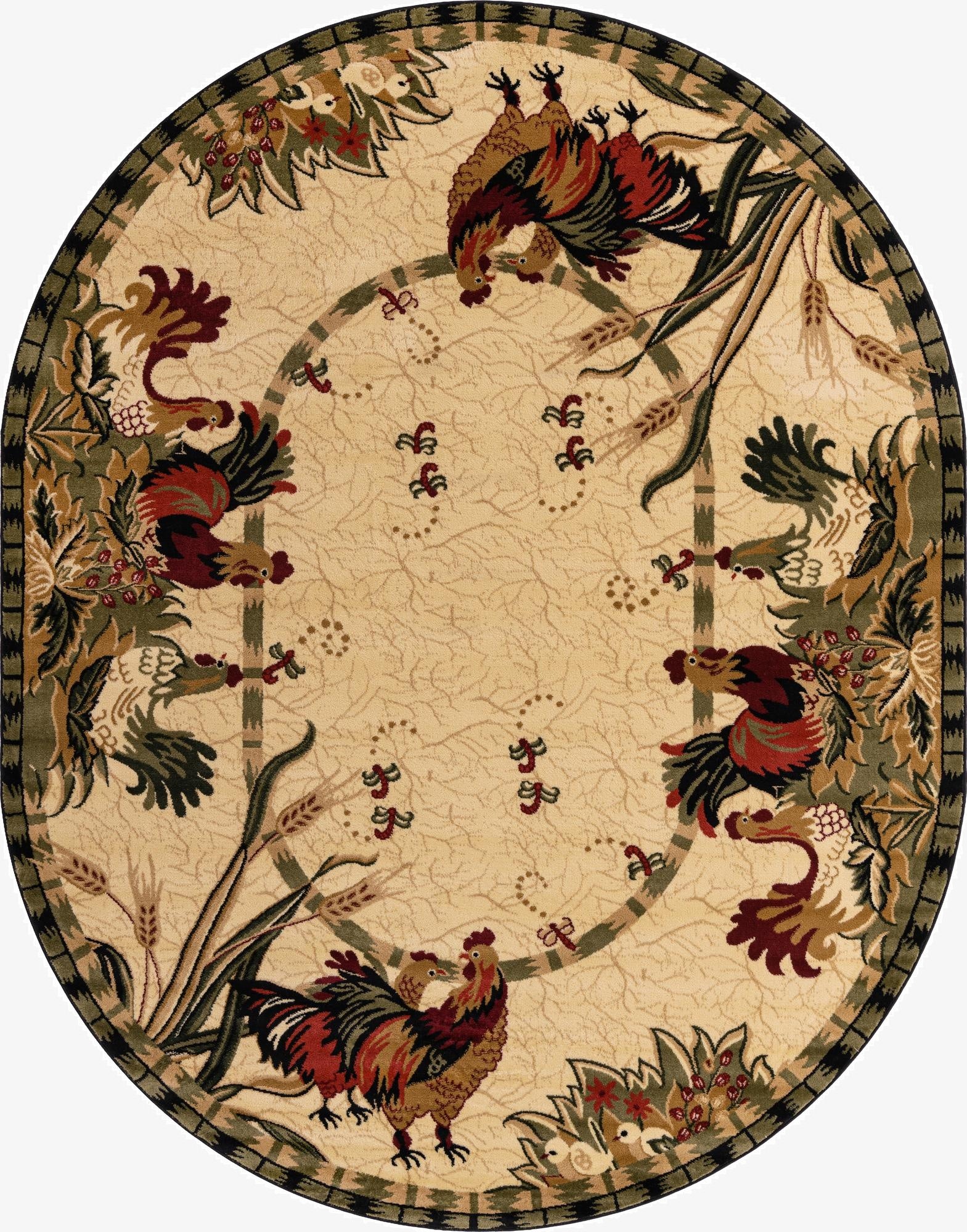 Primary image  7' 10 x 10' Pastoral Oval Rug