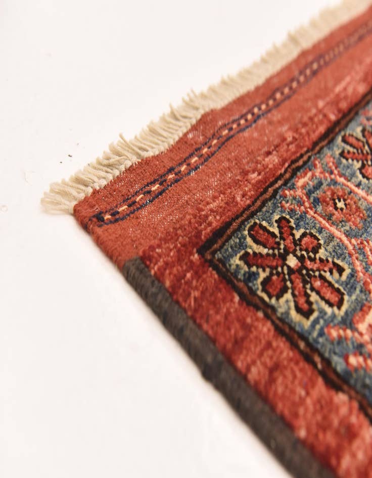 Detail image of 4' 1 x 6' 8 Hand Knotted Afghan Ersari Wool Rug