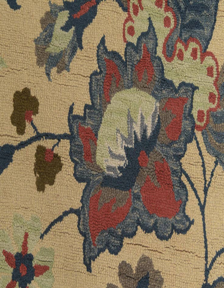 Detail image of  5' 1 x 8' Agra Wool Rug