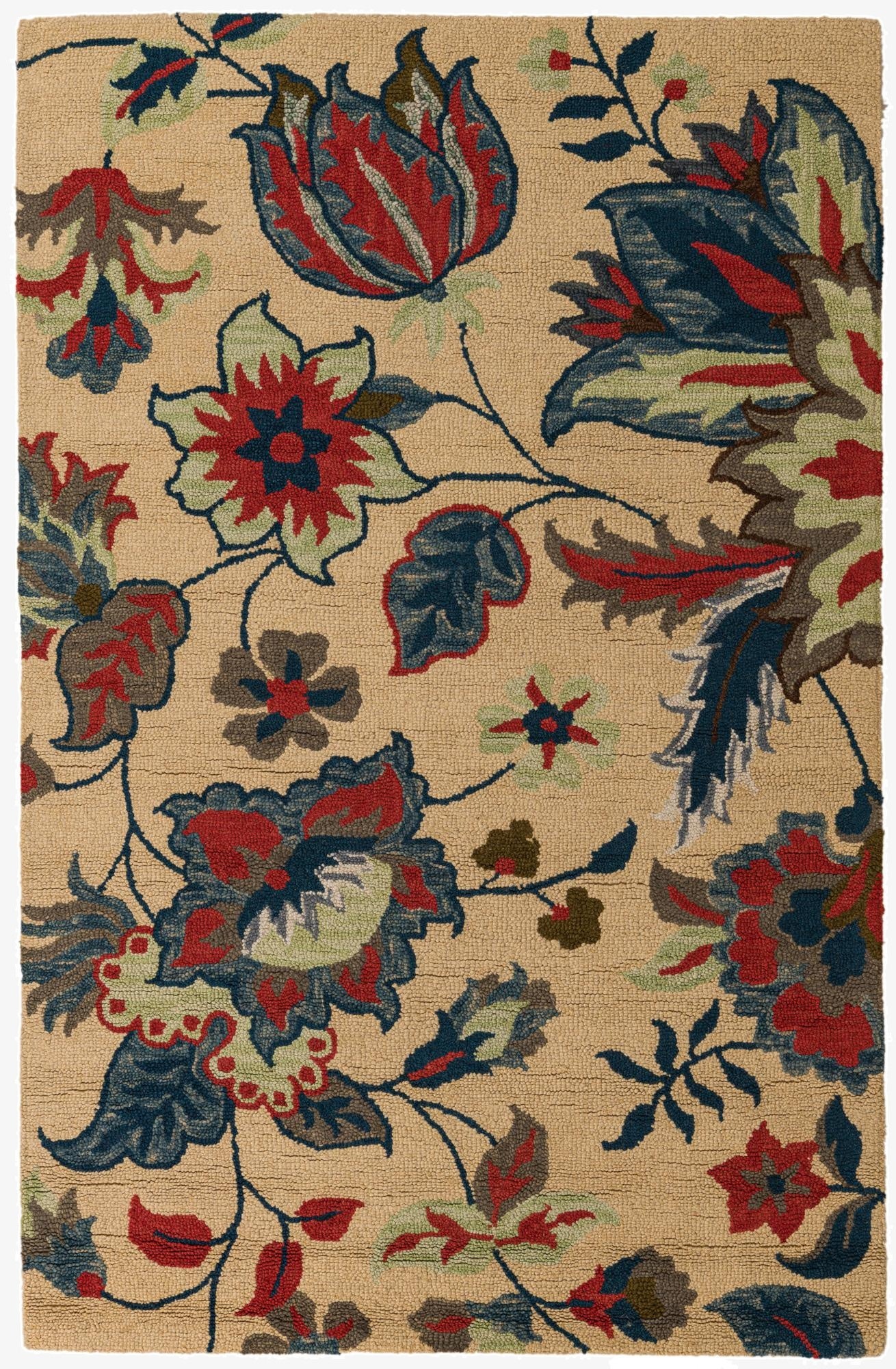  5' 1 x 8' Agra Wool Rug