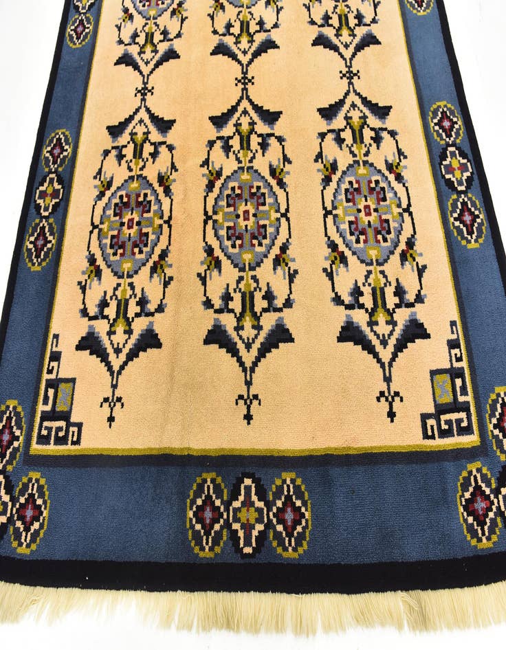 Detail image of 6' 10 x 10' 7 Hand Knotted Antique Finish Wool Rug